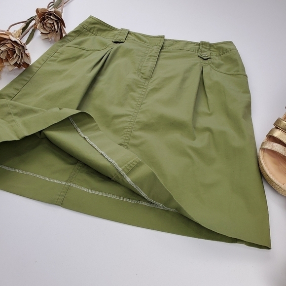 Talbots Stretch Green Skirt Size 8 - Picture 7 of 13